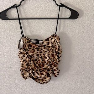 Cheetah print crop top